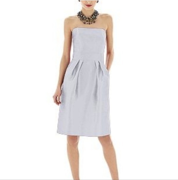 Alfred Sung NWT Jenny Dove Strapless Mini Cocktail Bridesmaid Dress - Picture 1 of 9